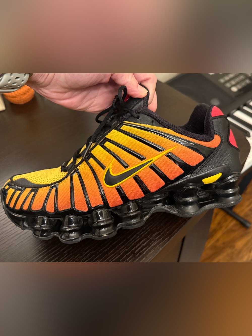 Nike Nike Shox TL “Sunrise” Orange Yellow Athletic Sneakers Mens 8 - Picture 10 of 12